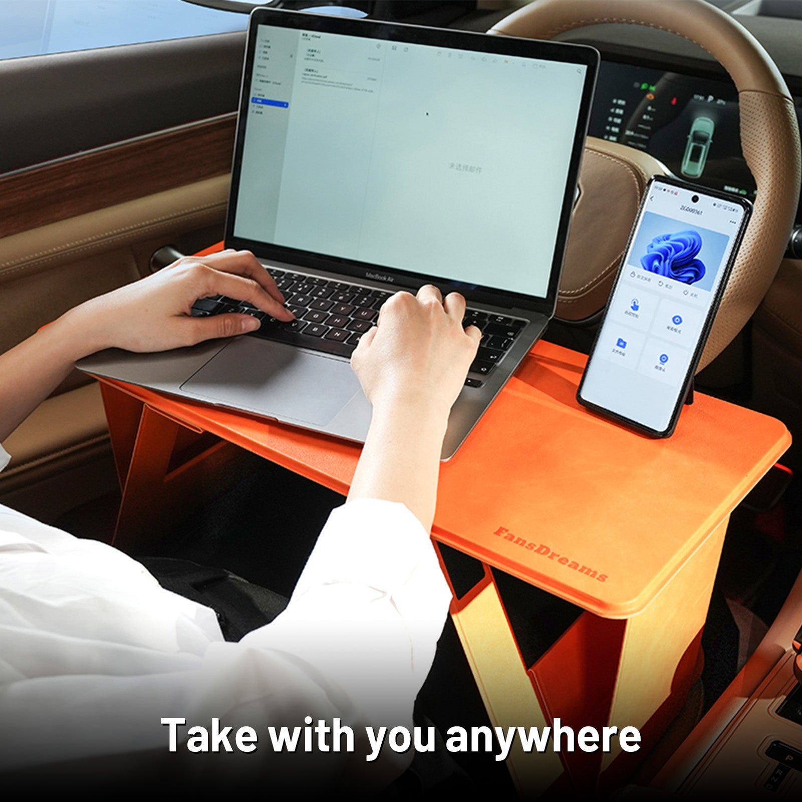 Pi Foldable and Portable Lap Desk, Car Table, Food Tray, Laptop Desk and Standing Desk