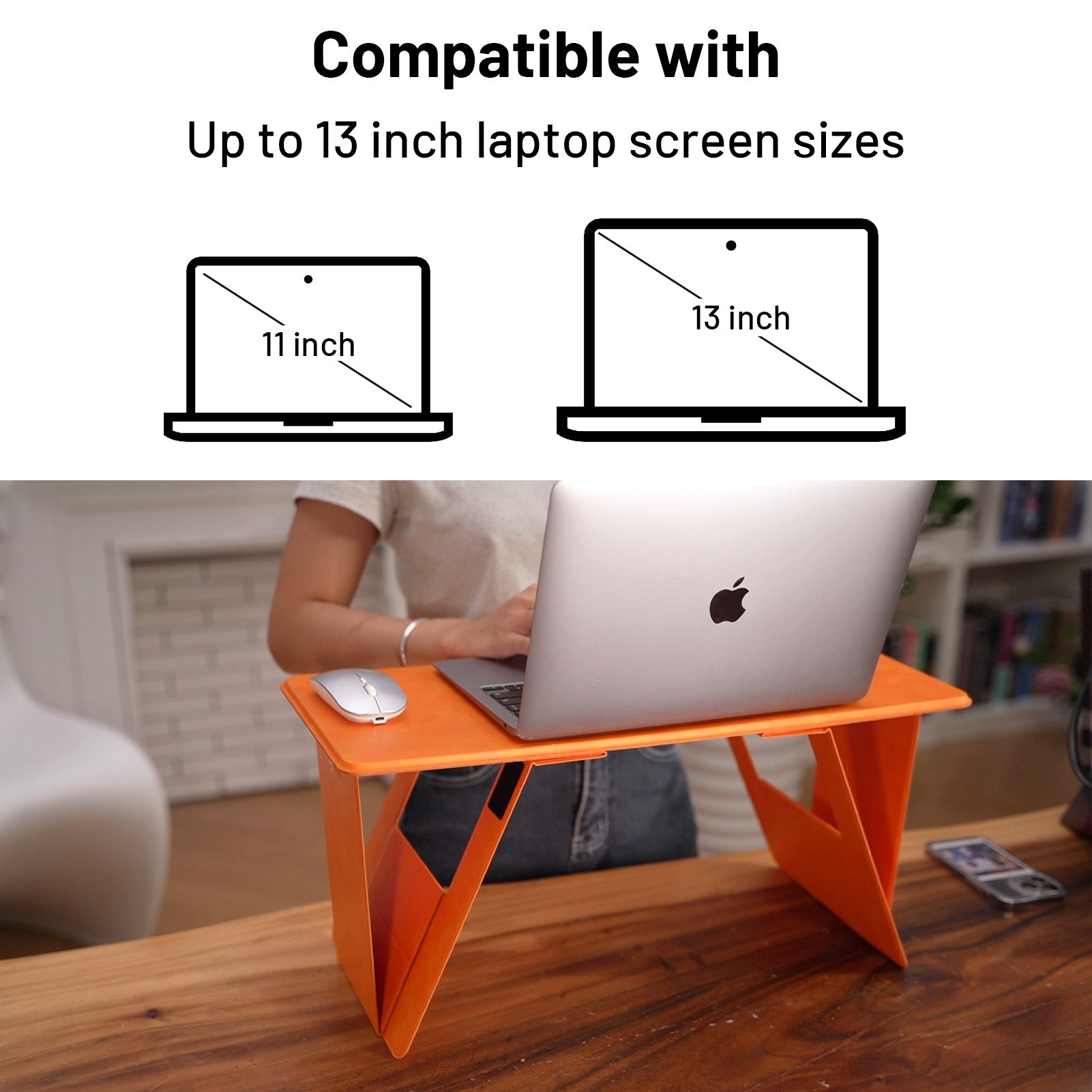 Pi Foldable and Portable Lap Desk, Car Table, Food Tray, Laptop Desk and Standing Desk