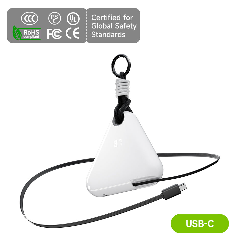 MChaos 10000mAh Power Bank with Retractable Cable | Fast & Compact