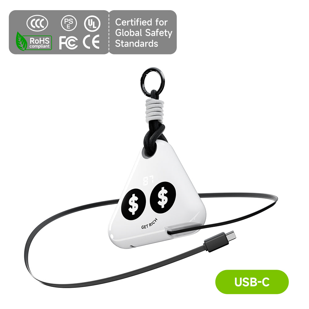 MChaos 10000mAh Power Bank with Retractable Cable | Fast & Compact